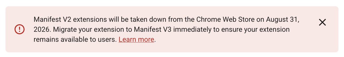 ControlPanelFT's tweet photo. MV2 extensions about to go in the Google Content Vault https://t.co/VeE9uNP9bg