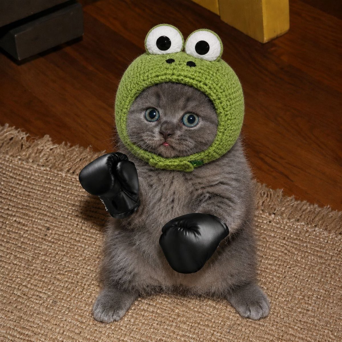 FrogCatonsol's tweet photo. Any cat can get it 🥊 🐸 🐱 https://t.co/uEk1XnaoWR