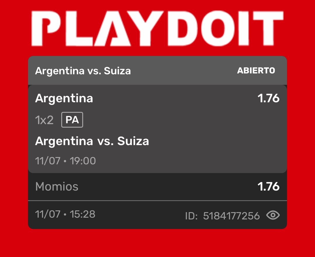 RV_Picks's tweet photo. 🎯 PICKS RV PICKS
Pick oficial:
🇦🇷 Argentina gana 1.76
Pick de seguimiento:
🚫 Ambos equipos marcan: NO 1.64
Dos mercados alineados con la misma lectura: control argentino y opciones limitadas para Suiza.
#PicksGratis #Mundial2026 #RVPicks https://t.co/EwITVvPADa