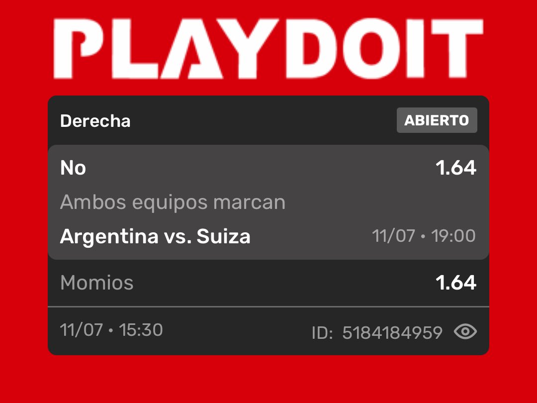 RV_Picks's tweet photo. 🎯 PICKS RV PICKS
Pick oficial:
🇦🇷 Argentina gana 1.76
Pick de seguimiento:
🚫 Ambos equipos marcan: NO 1.64
Dos mercados alineados con la misma lectura: control argentino y opciones limitadas para Suiza.
#PicksGratis #Mundial2026 #RVPicks https://t.co/EwITVvPADa