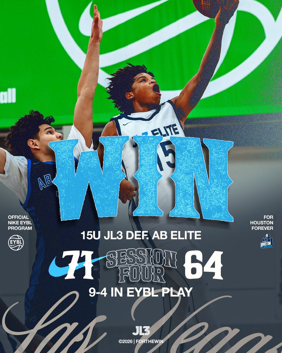 JL3Elite's tweet photo. 15s finish up the weekend 4-1 with a #BestinTexas dub to ice the cake.  

#EYBL x #ForHoustonForever https://t.co/I2a6hVFkj6