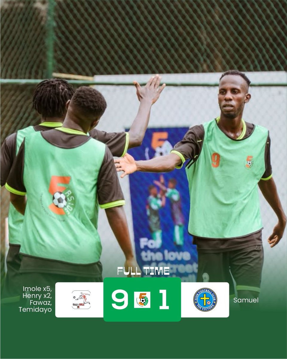 Spires5Aside's tweet photo. Every match tells a different story.

Today belonged to Blood &amp; Sand FC, who earned a 9-1 victory with a brilliant all-round performance. Credit to Zion FC for showing up and fighting until the very end.. because that’s what football is all about. 👏⚽ #Spires5aside https://t.co/agt3JPoA1D