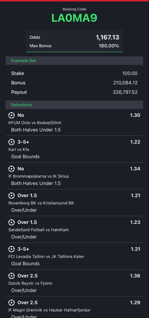 mansyboom's tweet photo. Sunday will deliver goals ⚽️⚽️
Congratulations to us🎉 

1k➡️LA0MA9
100➡️ TWVGU7
20➡️ K30PGJ

Early goals
70 odds➡️ ZDHC7V https://t.co/As3tNEJyEb