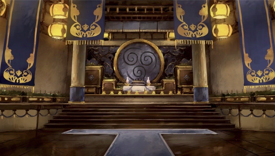 puppyochako's tweet photo. It’s actually cute that Aang added blue to everything connected to his culture to symbolize how his air nomads' love for him was reborn as Katara's love for him https://t.co/WPxpHRJgG8