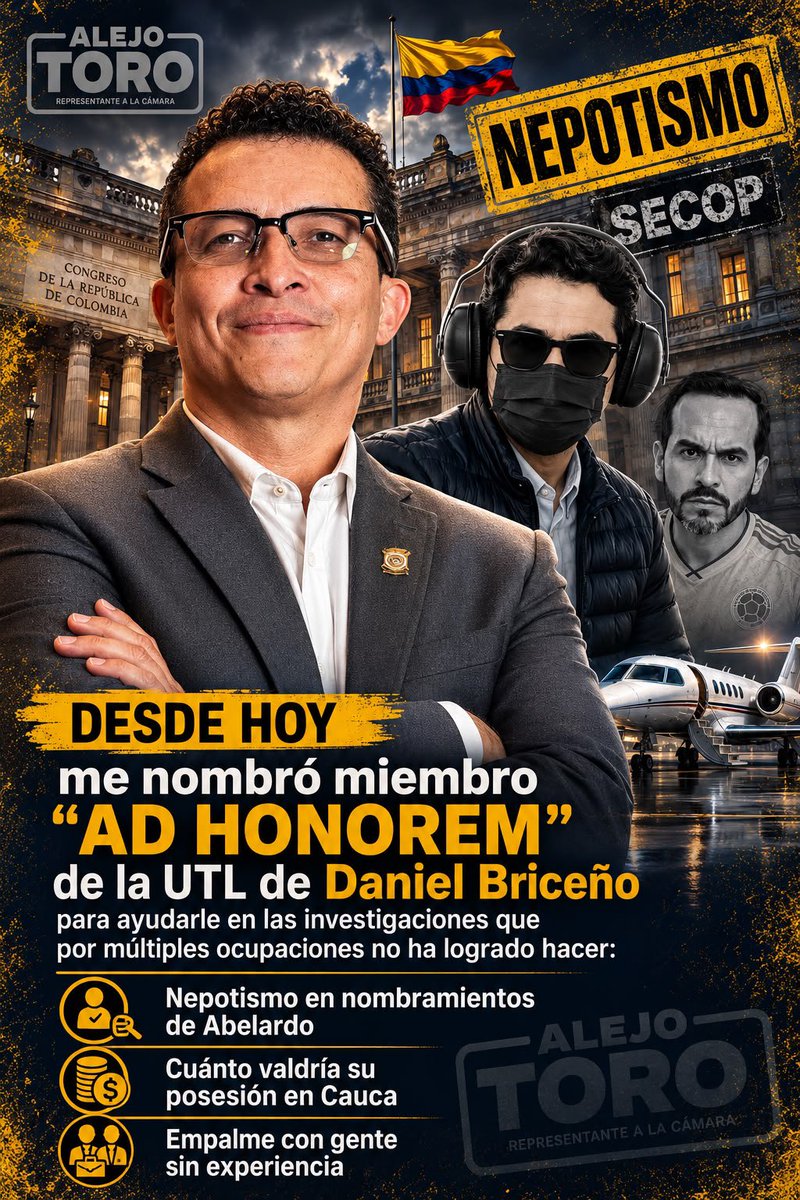 AlejoToroAnt's tweet photo. Cómo se quedó congelado por muchas ocupaciones @Danielbricen esperando su presidencia de Cámara, vamos a ayudarle con investigaciones que se le han quedado atoradas, seguro no le gustará este aporte y vez de profundizarlas tratará de atacarme, peor bueno allá él, comencemos: https://t.co/Dix4kcVmuI