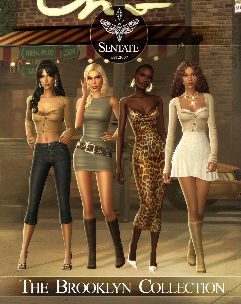 Atelier_Sentate's tweet photo. I felt like I needed some New York vibes for this month’s set. The Brooklyn Collection is ready to give your sims some city attitude and turn that sidewalk into a catwalk! https://t.co/SxDn7Qvrlk