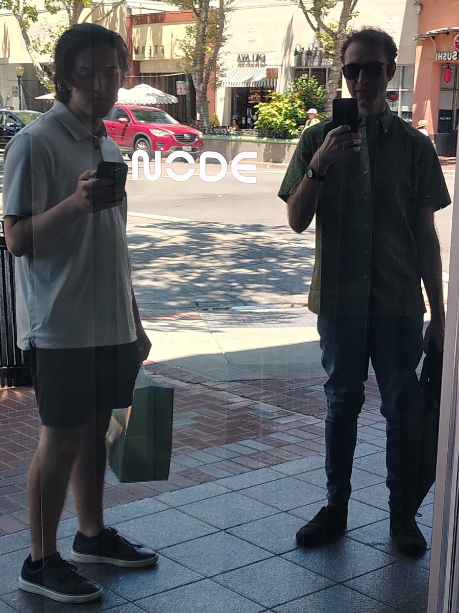 binaryreality's tweet photo. gorgeous day in Palo Alto today 🌞

picked up some signed AI art for a gallery - thanks @VRWorldSociety 
(VWS is dedicated to ensuring spatial, immersive, and intelligent technologies like vr & ai serve humanity)

stopped by @nodefnd 
(NODE is a nonprofit foundation dedicated to transforming how digital art is experienced)