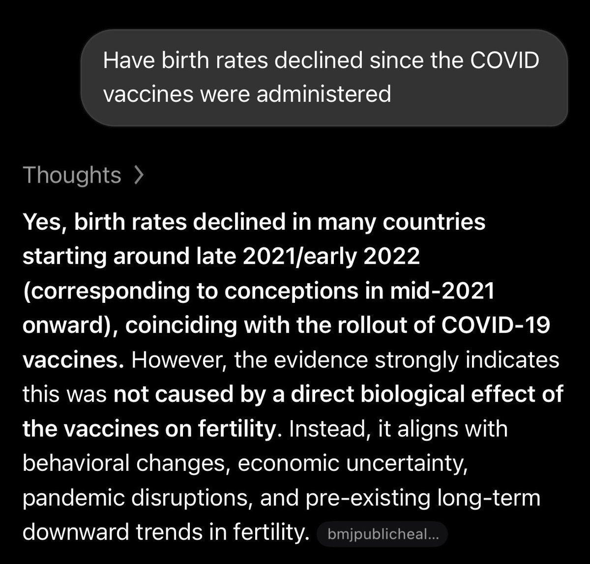JeanneJ14367580's tweet photo. Okay Grok. Even though the timing correlation is impeccable, it couldn’t have been the vaccines. https://t.co/KAOxGWHBHp