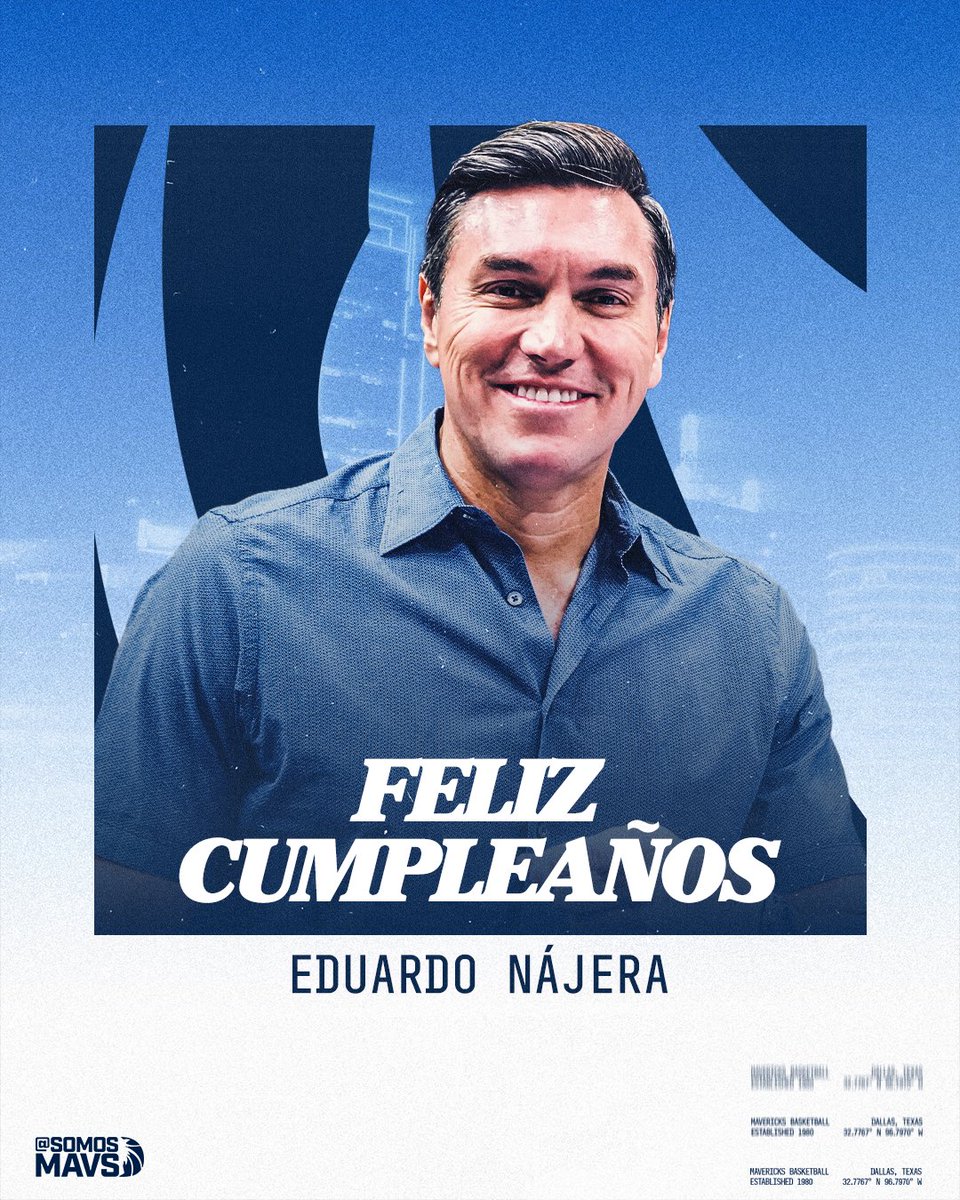 SomosMavs's tweet photo. ¡Felicidades a nuestro crack legendario, Eddy Nájera! 💙 https://t.co/oNgipbjTei