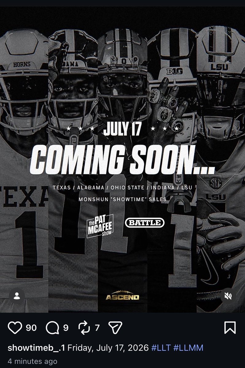 Hoosier_Huddle's tweet photo. Major #iufb target Monshun Sales (@__1problem) will be announcing his commitment on the @PatMcAfeeShow on July 17th. https://t.co/o3aO54y3tw