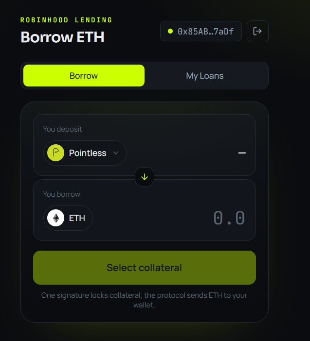 Robinhood Lending Protocol tweet media
