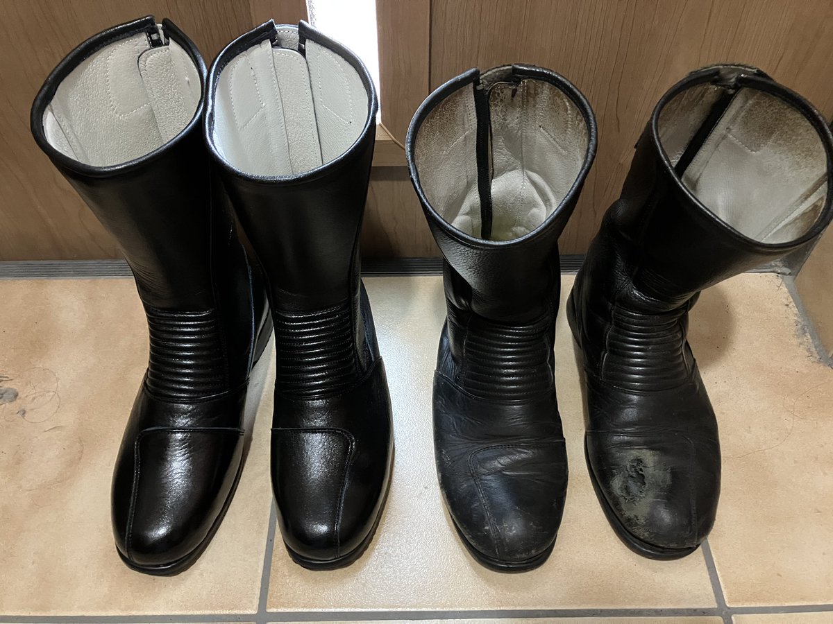 mususurimo's tweet photo. おはよーモーニング👢

今日からおニューでお楽しみます🏍️

古くなった方お疲れちゃん👍 https://t.co/6mVz4yaTcd