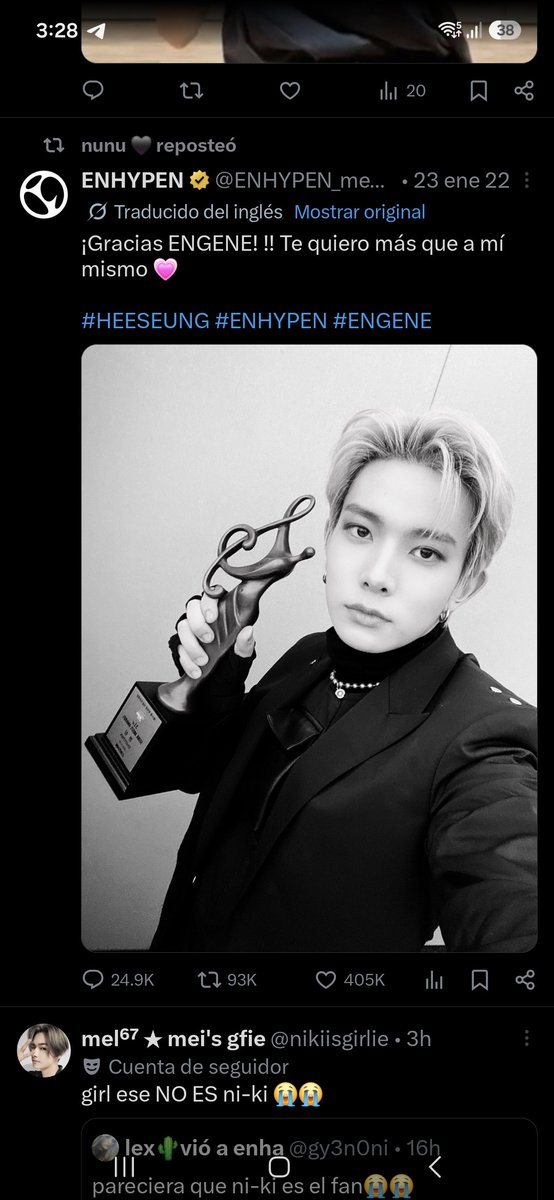 _ferhee_'s tweet photo. Okei 💔

#MyENGENE_era 
#BoycottHYBE_Belift https://t.co/c4DGt0ebHU