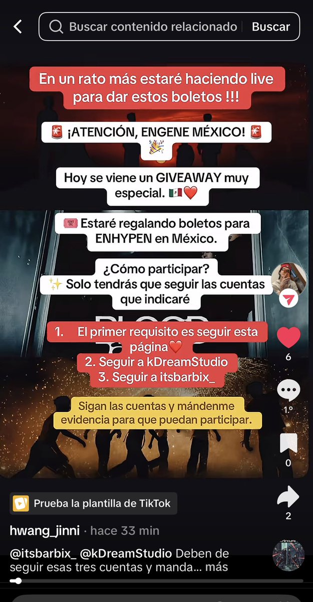 Barbara65082723's tweet photo. ENGENE está cuenta va a hacer un GIVEAWAY de boletos para el concierto de hoy, no pierdan la oportunidad de poder ganar 1 boleto🔥🔥 #enhypen https://t.co/ulSbdDHxzl