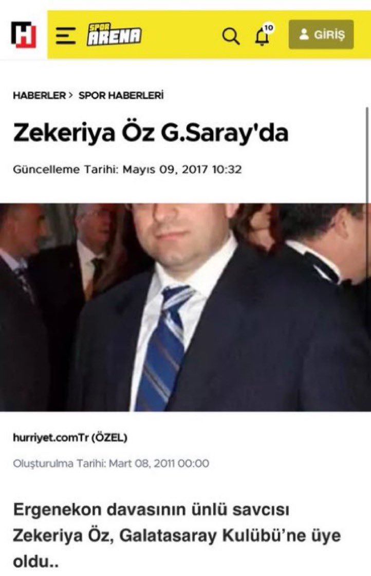 fenerbahcespace's tweet photo. Sana iki tane vatan haini göstereyim. Biri, Galatasaray eski başkanı Adnan Polat'ın Pensilvanya'da ziyaret ettiği terör örgütü lideri Fethullah Gülen, diğeri de Galatasaray'a üye yapılan Zekeriya Öz. CIA uşağı vatan haini arıyorsan uzakta aramana gerek yok. https://t.co/GcOdVi2MVY