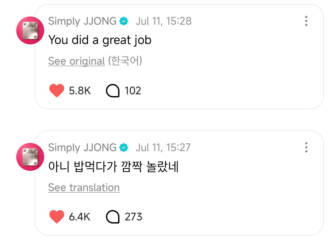 tleweversesp's tweet photo. [WEVERSE COMMENT 💬 - 260711]

👤: Nuestras vidas cambiaron; ya he reproducido esto 100 veces. ¡AY, MI REY SUNGHOON, GUAPO Y MULTITALENTOSO! 😭💕

🐈‍⬛: No, pero me sorprendió mientras comía
🐈‍⬛: Lo hizo genial
🐈‍⬛: Pero, ¿por qué le sale tan natural cantar esa canción? Jajaja
🐈‍⬛: Creo que la forma natural en la que Sunghoon suele vocalizar encaja muy bien con la estructura del idioma español
🐈‍⬛: Había oído que todo el mundo tiene algo así, pero ahora que veo esto, lo entiendo

@ENHYPEN @ENHYPEN_members #ENHYPEN #엔하이픈 #제이