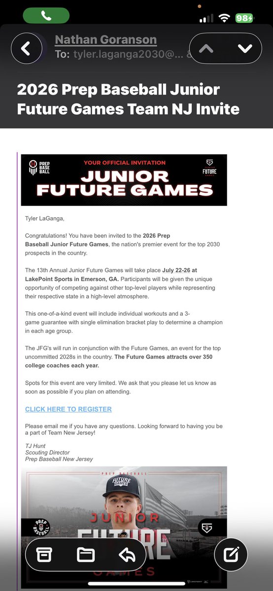 baseballty42's tweet photo. Blessed to be able to represent team NJ in the futures games down in Georgia. 
@wc_hitting @PrepBaseballNJ @Djacksbaseball https://t.co/L9jXmaKzw6