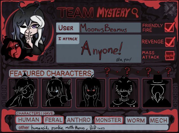moonbeamartz's tweet photo. I forgot to promote my artfight on here uhhh uhhhhh go mystery 

#artfight2026ㅤ #teammystery https://t.co/sqEFzjLCFB