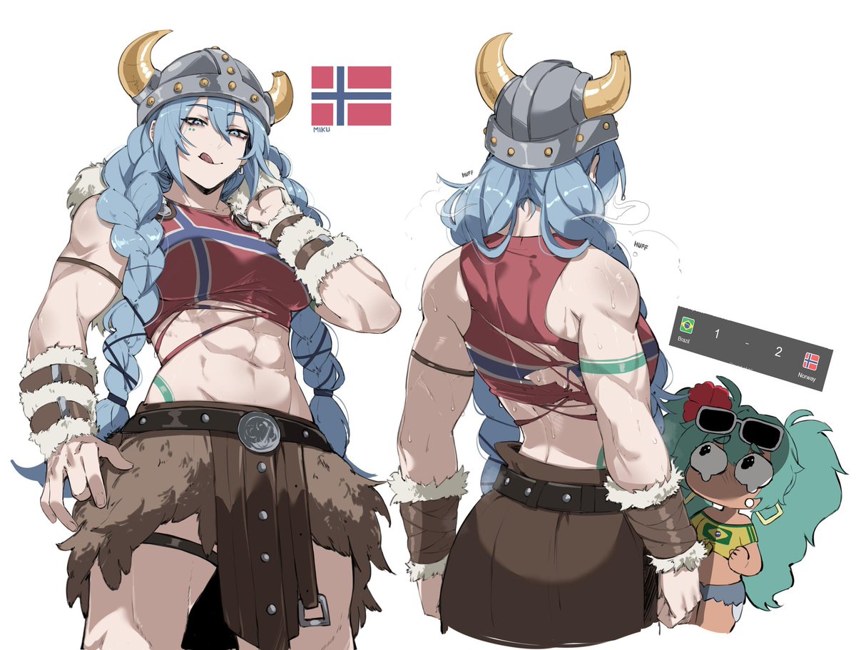 Baka_Gabriel's tweet photo. Will #miku be Norwegian or English after today?

Personally I need more Viking Miku so I'm rooting for Norway.

#worldcup2026 https://t.co/uuXNhfsNMs