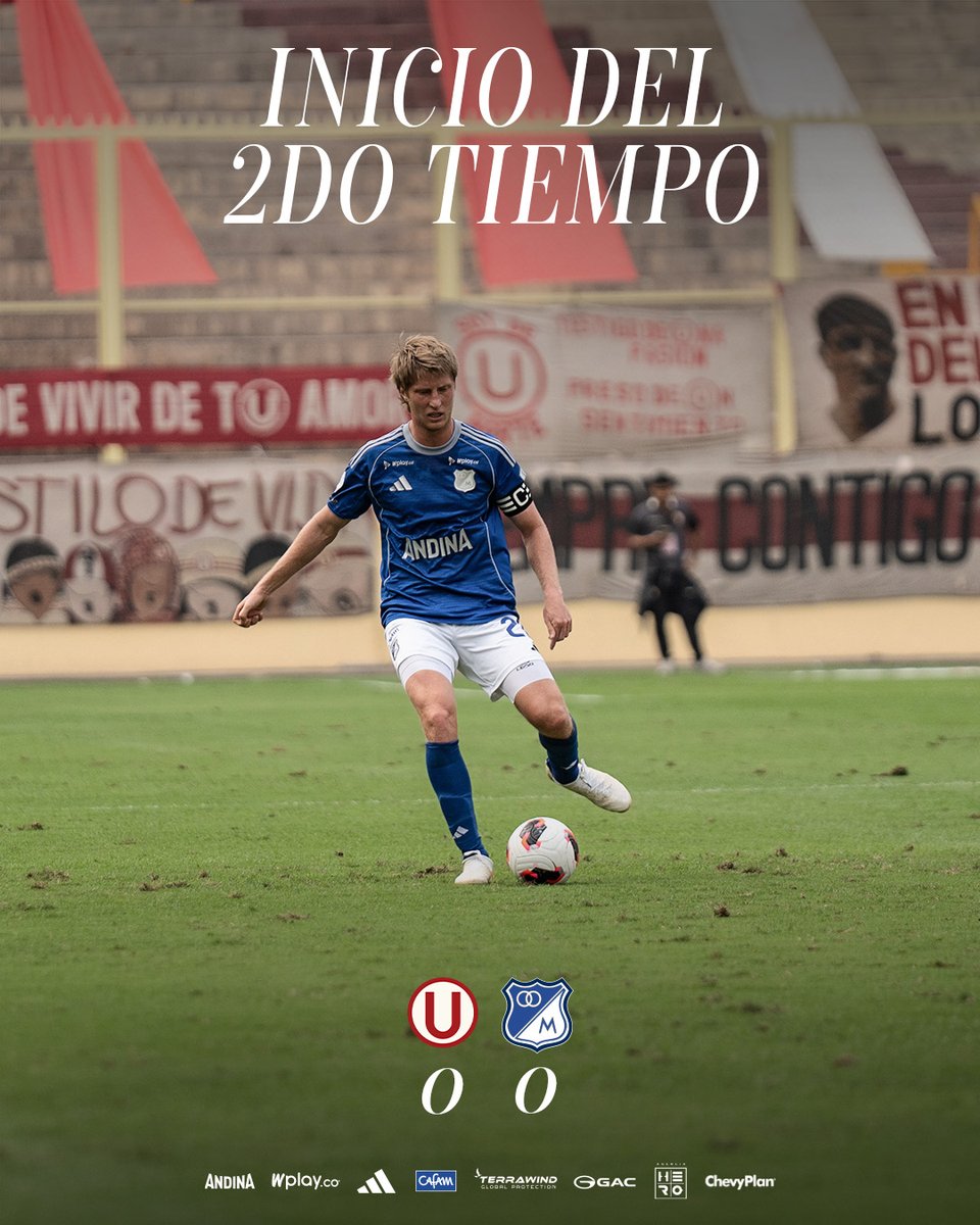 MillosFCoficial's tweet photo. ⏱️ 45' ¡Inicia el segundo tiempo en Perú!

ⓤ 0 – 0 Ⓜ️ | #UNIvMFC https://t.co/13XJ61YhRi