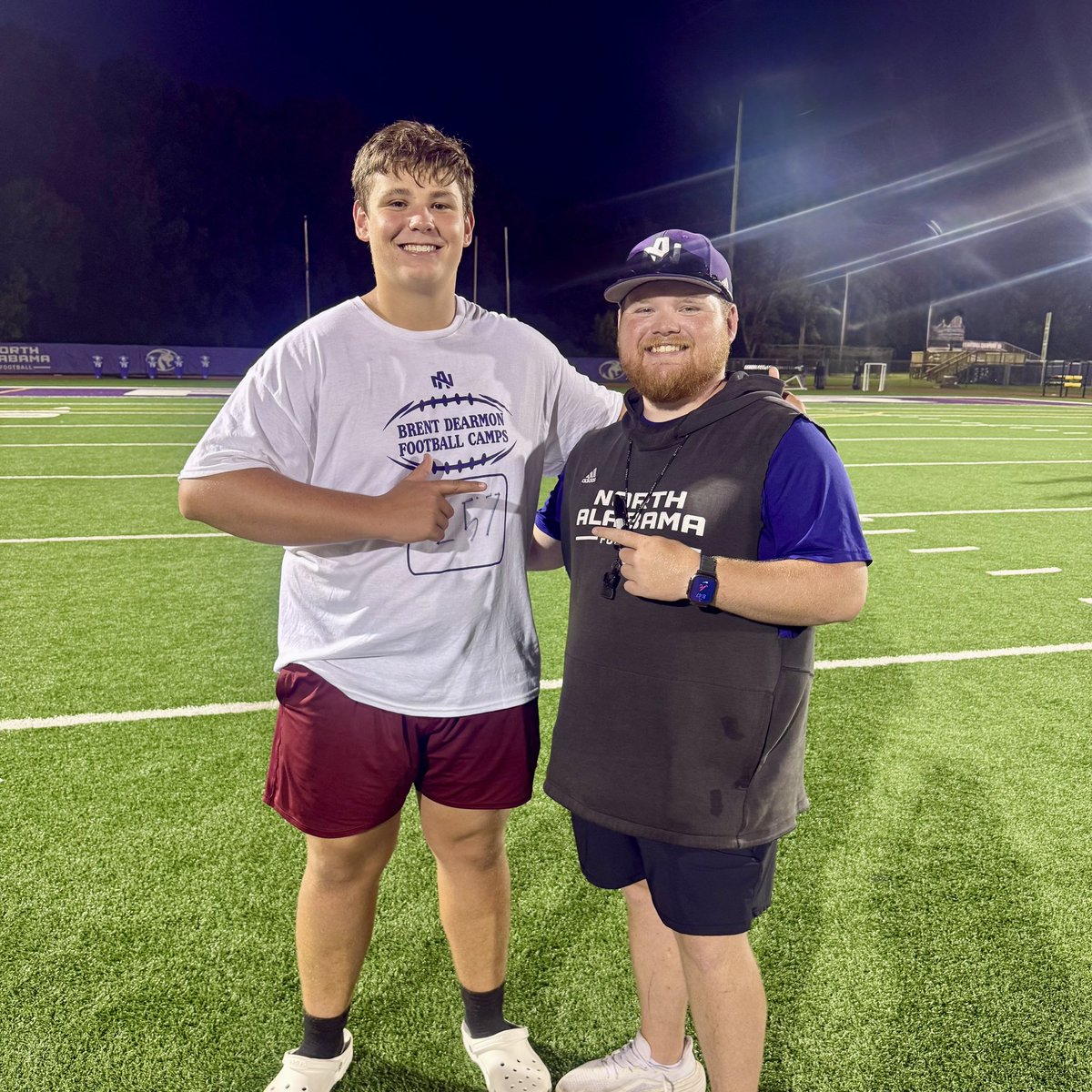 DavidPugh2010's tweet photo. Thankful for a great day at @UNAFootball camp working on technique with @coachJClegg and @BenDuBois56. Enjoyed those 1-on-1 reps and stance drills!

David Pugh • 2029
Gadsden City Center/Guard
6’2” • 275 lbs 
76” Wingspan 

@gctitansfb @coachaworthy @DexPreps
@UnLockYourGame_
@HallTechSports1 @AverageJoesSpo1
@BamaPrepsFB @PrepRedzoneAL