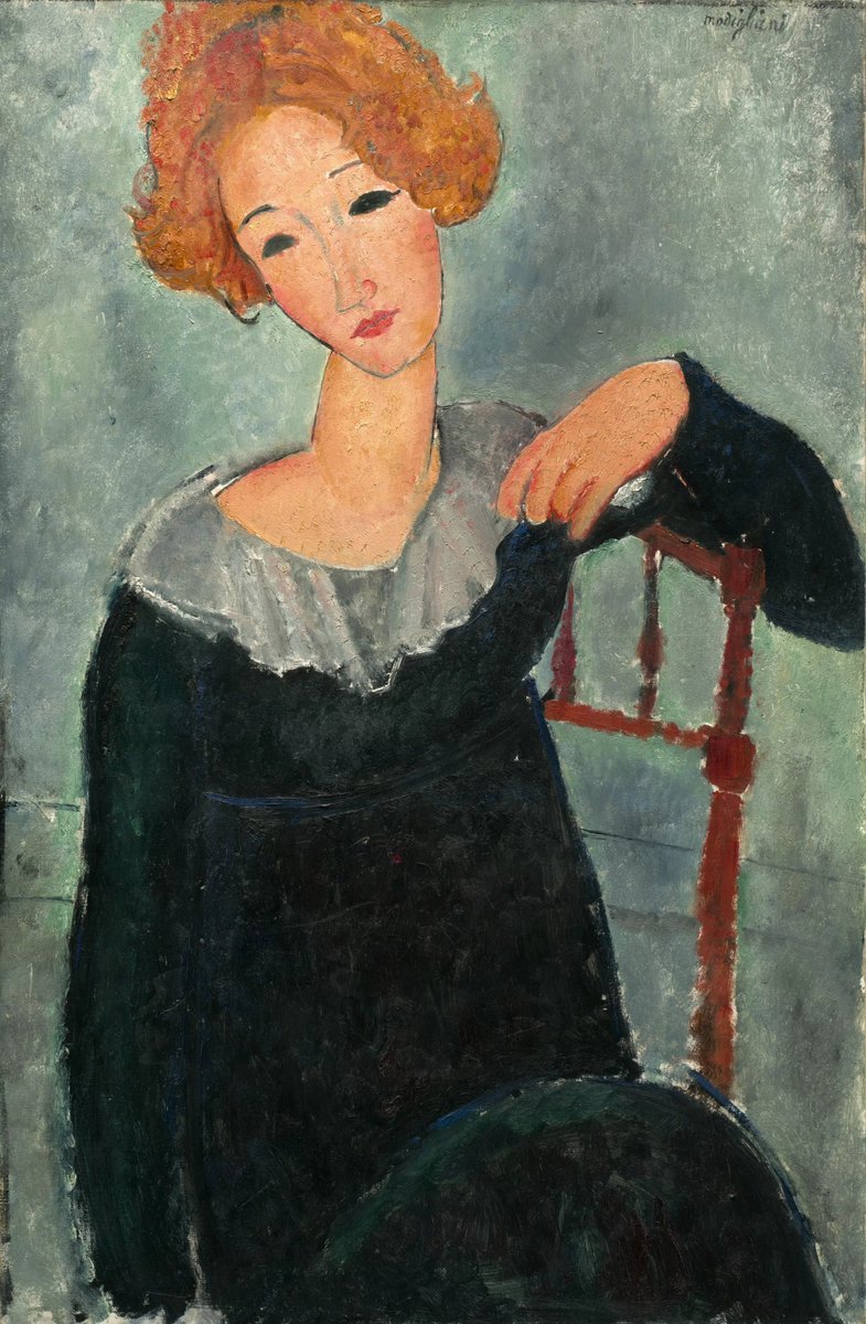 marysia_cc's tweet photo. Amedeo  Modigliani #BOTD 1884
Woman with Red Hair, 1917 https://t.co/H9EKsNapJY