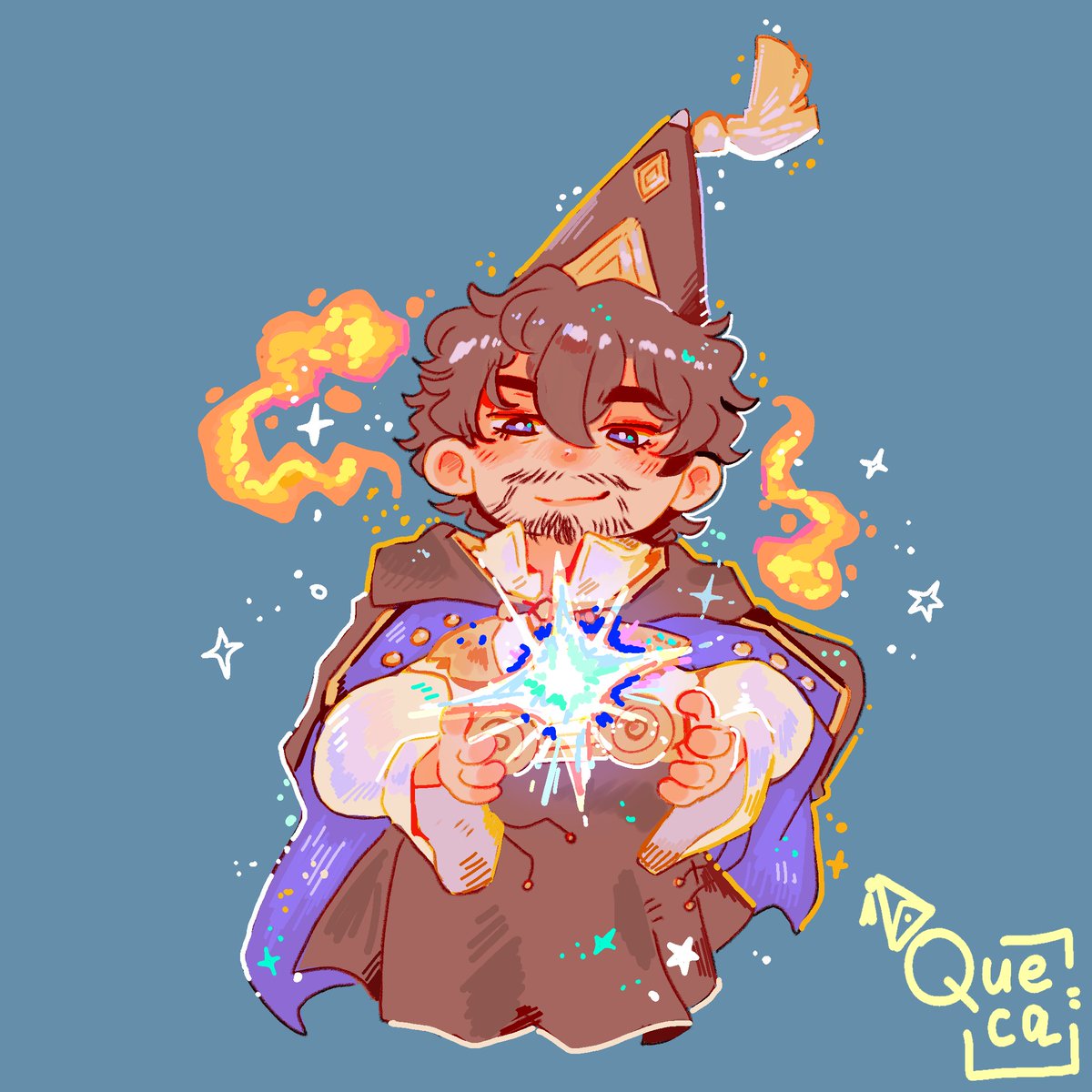 Quecael_'s tweet photo. A estrela mais gentil e radiante do céu 🔥✨️

#witchhatatelier #Δ帽子 https://t.co/nxy7jcCnTp