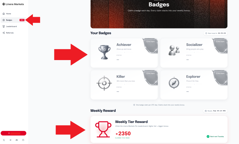 web_airdrops's tweet photo. 🧧 Linera Badge Program is now live

Badges are earned through daily trading and traders can claim 1 badge per day

• First, register on Linera Portal: https://t.co/YaV96xMLen
• Then head over to the Linera Market and choose a game: https://t.co/Fq9rtSvWV2
• Start playing to earn badges

By logging in, you'll automatically claim free testnet coins once per day, allowing you to keep playing and earning badges

Full @linera_io airdrop guide for free: https://t.co/Zf0yaMyBuF