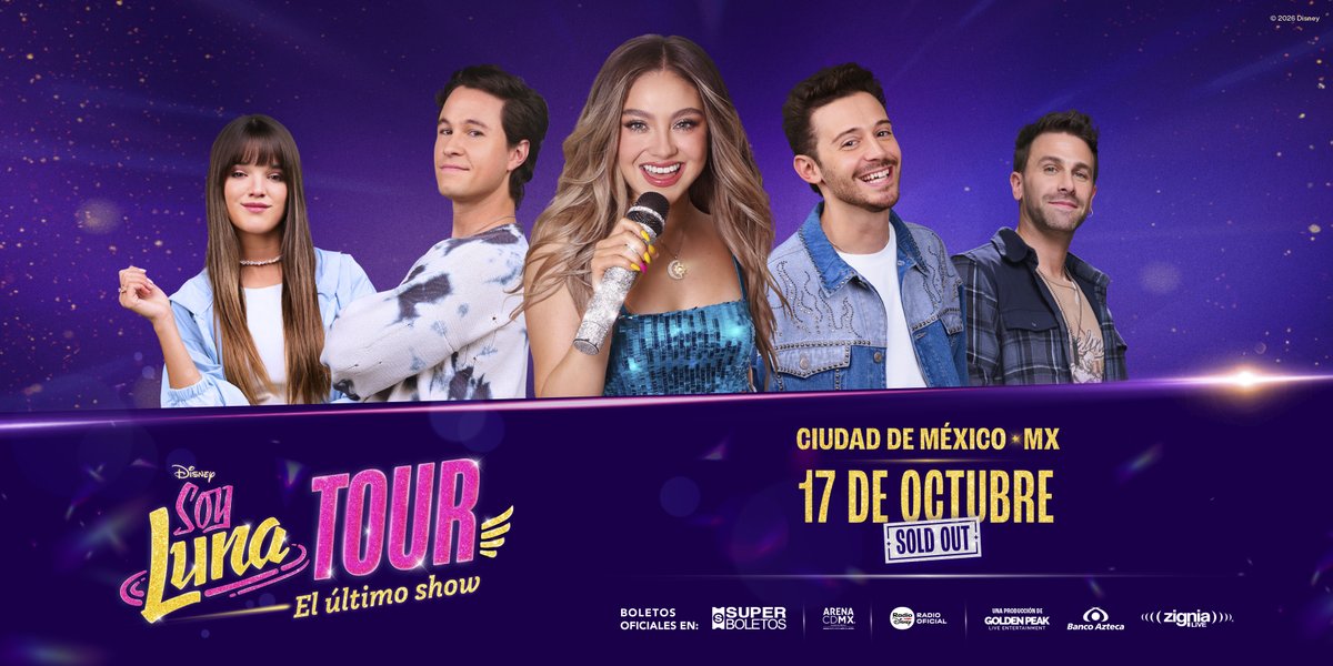 ArenaCdMexico's tweet photo. ¡Gracias por hacerlo posible! 💜 Oficialmente el concierto de Soy Luna es #SoldOut 🛼 https://t.co/cN4pwHLpB2