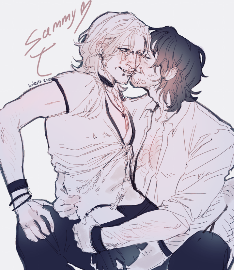 polariiiis09's tweet photo. #DS #DeathStranding2 #samhiggs
after veeery long shift Sam came at home and... and... agh.. 
just want to see Higgs in a skirt OKAY https://t.co/K6bqAWnZcB