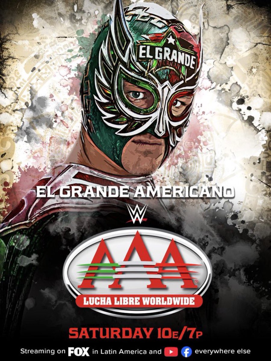 JeremyBorash's tweet photo. LIVE tonight!   

@luchalibreaaa LIVE from San Luis Potosí, Mexico!

Join @JCLayfield @reymysterio &amp; @WWEGraves for the call of the action 

#LuchaLibreAAA 10e/7p on FOX in Latin America and on Facebook &amp; YouTube everywhere else. https://t.co/Zib9gpo8zv