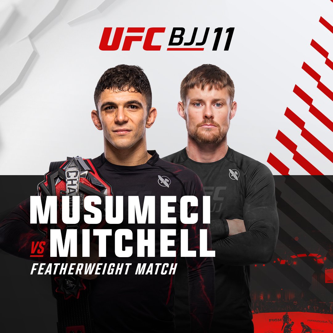 ufcbjj's tweet photo. BIG matchups ahead at #UFCBJJ11

@MusumeciBJJ vs Bryce Mitchell 
Mason Fowler vs Nick Rodriguez 🏆

Live and FREE on YouTube | SEP 24 https://t.co/WwEFsl40lS