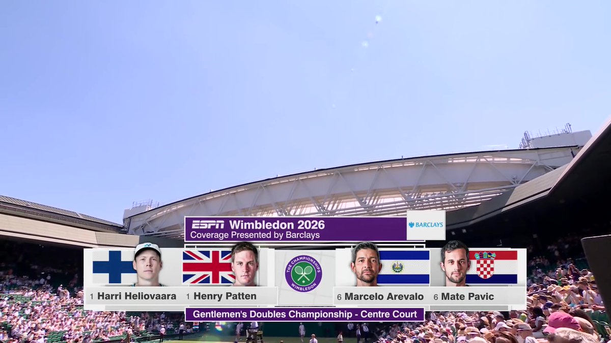 LukasGtr10's tweet photo. Wimbledon 2026 - Gentlemen's Doubles Final - Heliovaara/Patten vs Arevalo/Pavic - 11/07/2026
https://t.co/WwBCzHkSVA
#Wimbledon2026 #FINAL https://t.co/gL1GubQOPp
