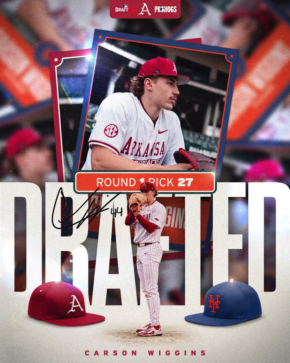 AaronWMatthews's tweet photo. Diamond Hogs in the ‘26 @MLB draft! @RazorbackBSB #gohogs ⚾️🐗 https://t.co/2PqnuqdeA9