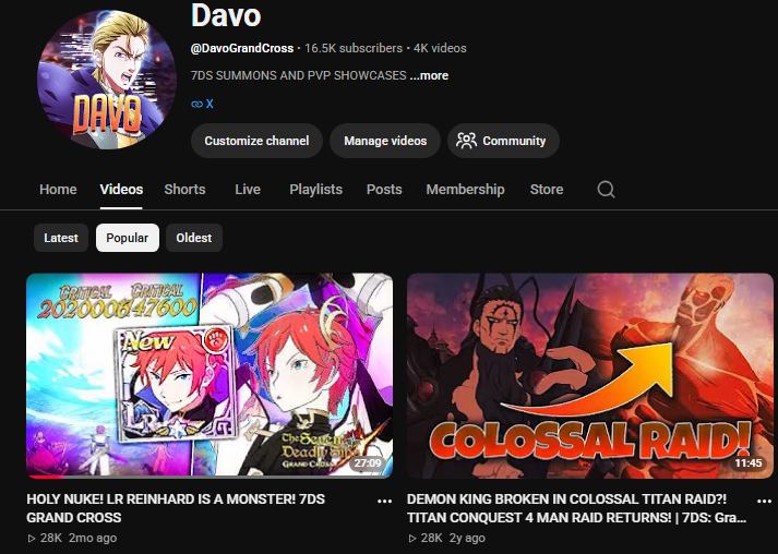 DavoGC's tweet photo. REINHARD IS FINALLY #1 ON THE CHANNEL https://t.co/mI9V4MWSHL