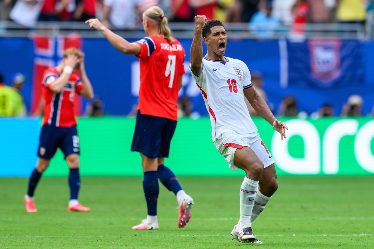 rmarecs's tweet photo. Jude Bellingham has scored more goals than any midfielder at the 2026 #FIFAWorldCup (5), and only Gary Lineker (6 in 1986) has scored more non-penalty goals for England at a major tournament. @Opta https://t.co/Fn0jAJRypY