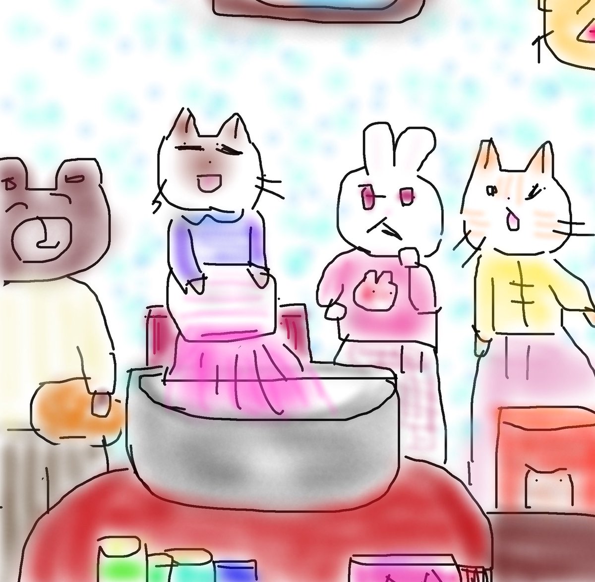 catmilk930's tweet photo. やっとあの粉を手に入れたの✨
これで美味しいお菓子
作れるよー😏😳🫢
🪐🧁🍪🐱🐻🐰🐥💫 https://t.co/UnwaMWhJY4