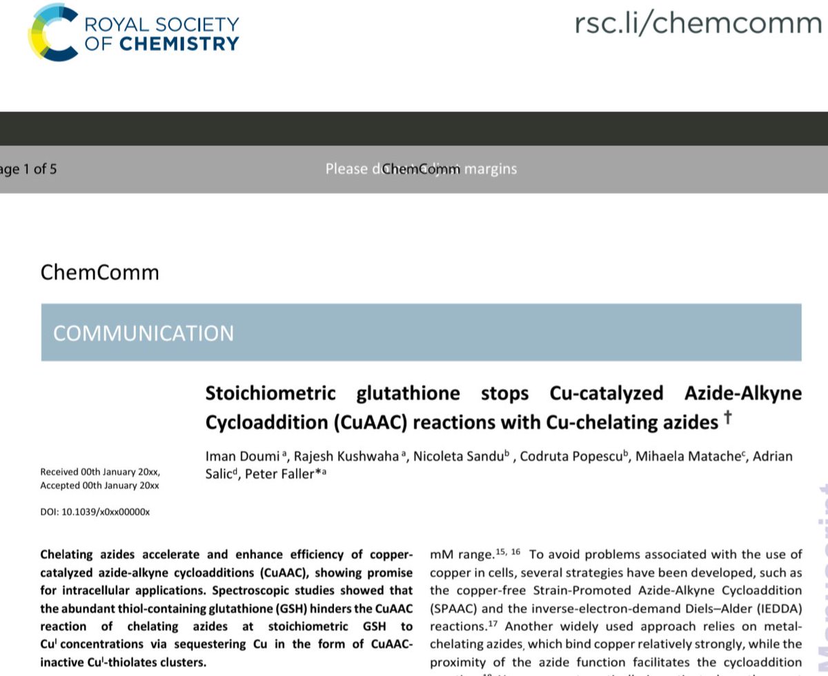 Rajeshiitbhu's tweet photo. Happy to share my first publication from my postdoc research in @ChemCommun! 🎉 Delighted to have contributed to this work. Grateful to Prof. Faller, @BiochemMetal and all collaborators for a great team effort. Looking forward to many more. 

https://t.co/mUvfTaScMl

#Postdoc https://t.co/SfuPYNiVTl