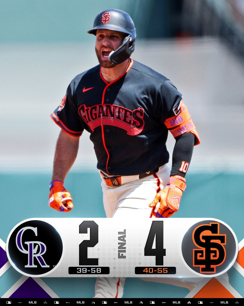 MLB's tweet photo. Casey Schmitt's 3-run blast leads to a @SFGiants win! https://t.co/pD9tlF9F0l