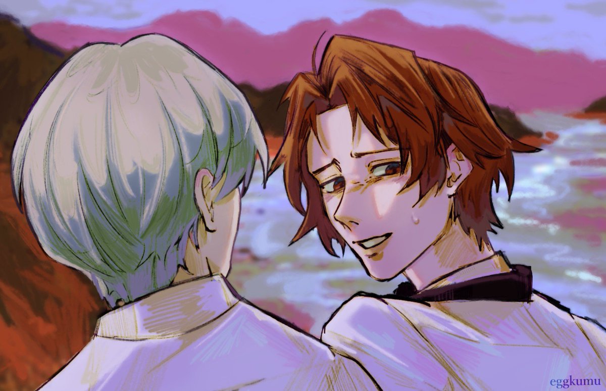 eggkumu's tweet photo. So much content was posted for p4r but it's a whopping half a year away. Someone needs to knock me out soi can wake up the day of. ok here is yu and yosuke #souyo ##主花 https://t.co/tJCLkpe8Xc