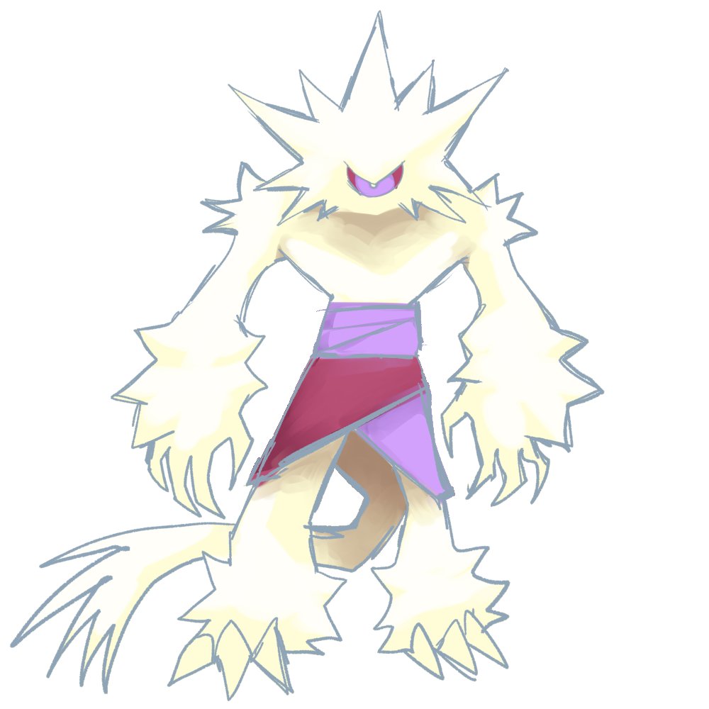 albino urchin monster oc cus i thought it would be cool #oc #art