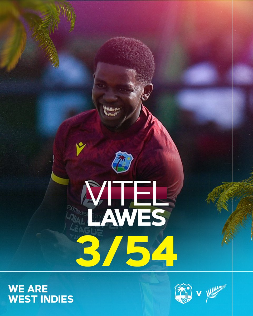 windiescricket's tweet photo. Timely breakthroughs in the middle phase on his debut. 💥✨

#WIvNZ | #MenInMaroon https://t.co/Ry0hJnGKFk