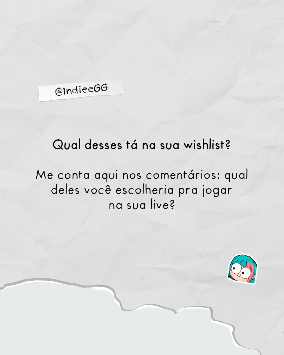 LeveelGG's tweet photo. Tem jogo que a gente já olha e pensa: “isso aqui vai virar corte bom demais!” 🤩✂️

Seja pela ação, pelo caos, pelas reações inesperadas ou pelos momentos completamente absurdos, esses indies têm tudo pra render aqueles clipes que a comunidade assiste, compartilha e manda no grupo falando “olha isso aqui”. 🎮🔥

Qual jogo já te rendeu um corte perfeito? Conta pra Gigi aqui nos comentários! ⤵️💙