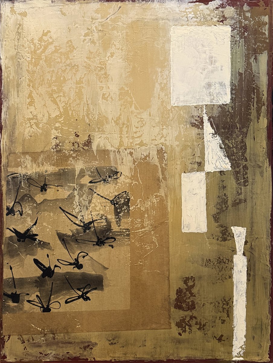 RW_studio_inc's tweet photo. Loose Stack (with Dragonflies)
.
18” wide x 24” tall x 1’ deep on stretched canvas. Acrylic, ink, rice paper, plaster, acrylic gel

https://t.co/m3Zz12PkB1 https://t.co/VZlmuWJgYJ