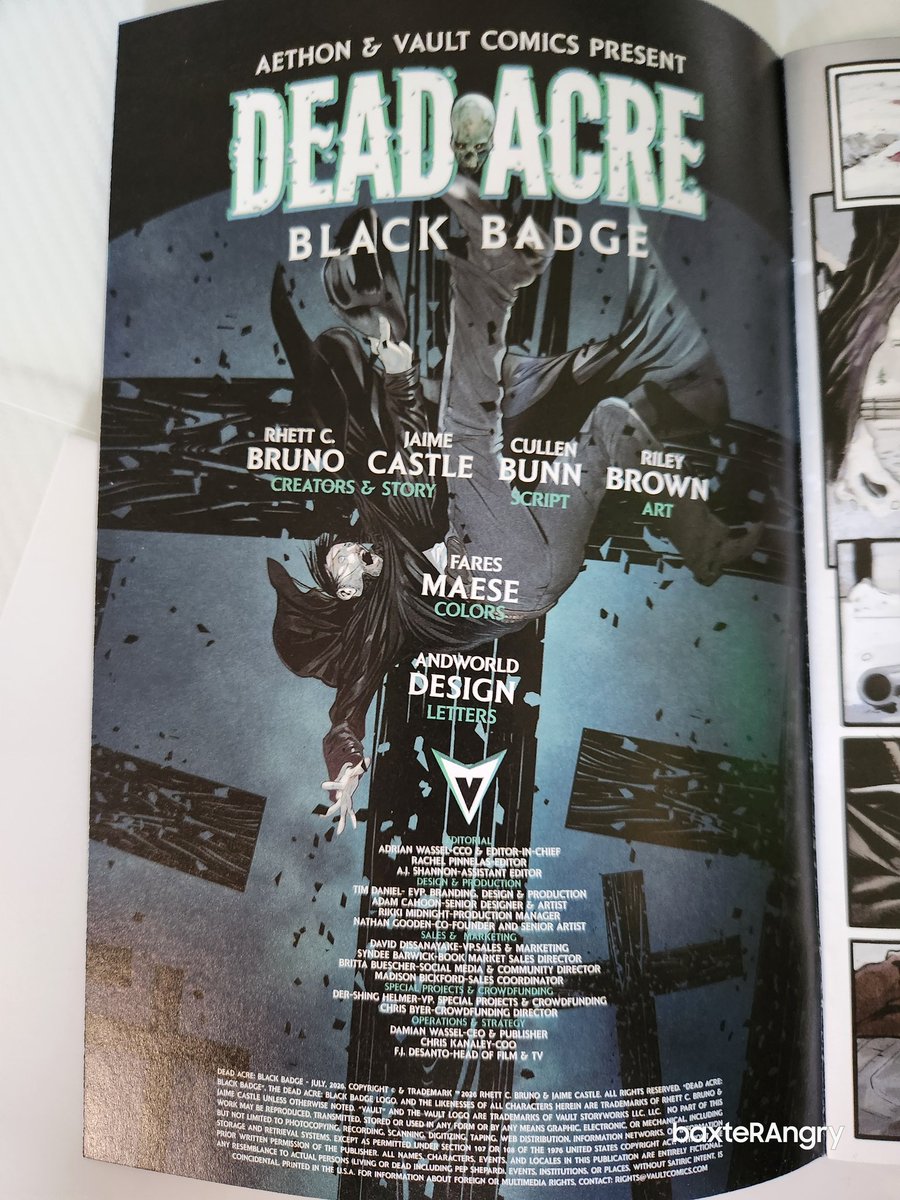 baxteRAngry's tweet photo. Just finished reading Dead Acre : Black Badge #1, great story (I like where it's going) and great art! Can't wait for the next issue!
@thevaultcomics
#DeadAcre #BlackBadge
#ForTheLoveOfComics💬💭🗯️ https://t.co/HGkLE5vAjy