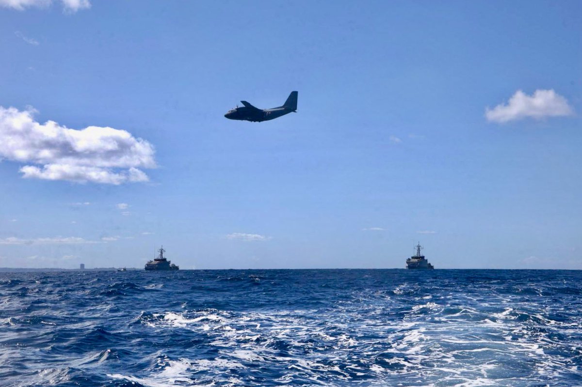 FijiNavy's tweet photo. As we celebrate Navy Month this July and approach Navy Day on 25 July, the Republic of Fiji Navy’s Fleet, and Air operations supported by 🇦🇺DPAP, have successfully concluded a week-long maritime operation

Over 80 vessels were boarded, culminating in a PHOTOEX that proudly marks 51 years of dedicated service by the Republic of Fiji Navy to the nation and the region. Our work continues, with our partners and those still on deployment — ever vigilant, watching over our waters⚓️🇫🇯✈️