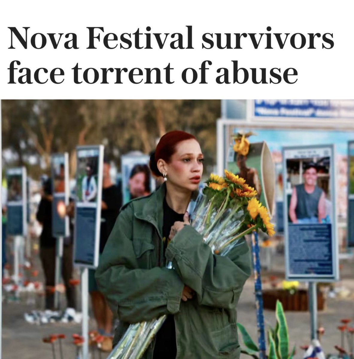 trishaposner's tweet photo. Shame on humanity.

Nova Festival survivors—people who lived through Hamas’s Oct 7 massacre—are now drowning in a nonstop torrent of hatred, death threats, conspiracy lies & abuse from coordinated fake accounts.

What other terror attack survivors have faced this global litany of evil?

This is a disgrace. A snapshot of 2026 antisemitism worldwide. Why isn’t there more outrage about this?

Paywall free 🔗 https://t.co/EfkHnlhg5w

 #October7 #Antisemitism