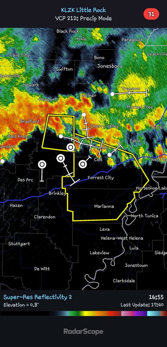 OmarrWilson's tweet photo. Severe Thunderstorm Warning for...
Northeastern Woodruff County in eastern Arkansas...
Southeastern Jackson County in eastern Arkansas... https://t.co/1ZjpOiyI1y