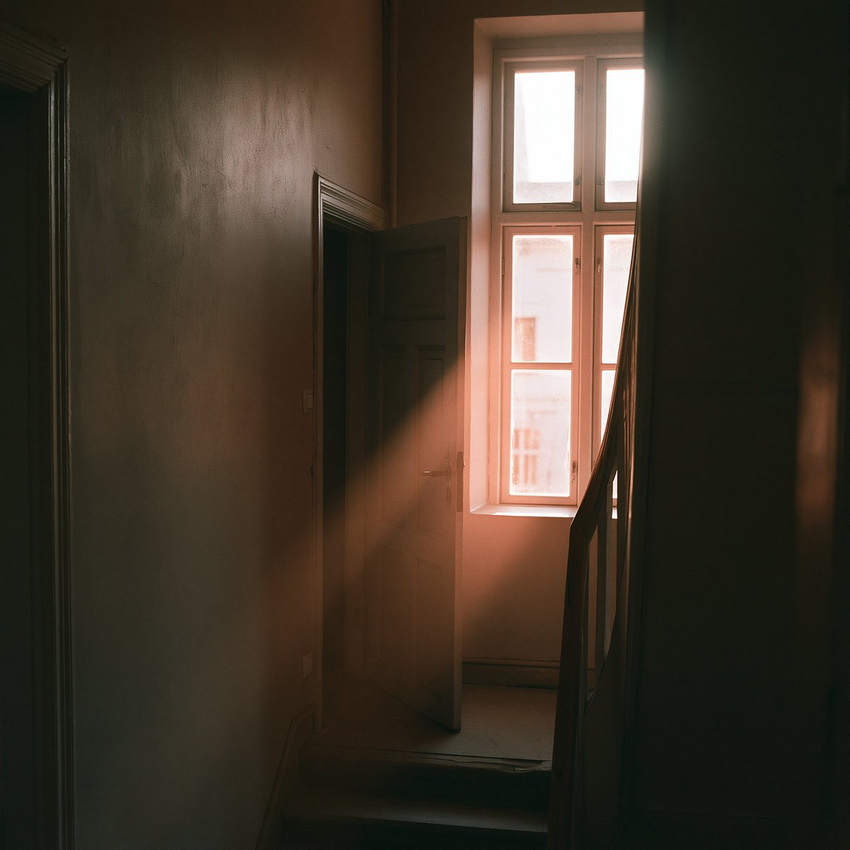 NickChenov's tweet photo. she offered herself on the stairs, then built the exit in the same breath:
"i can give myself to you here. we just won't speak after."
not a threat. a shield. she already knew how it ends — taken, then dropped.
i said "okay." and stood in five minutes of full spring sun feeling not desire but relief —
the door i wouldn't have to walk through.
we were doing the same thing, both of us.
building the way out before either of us went in.
she threw my flowers in a bin the next day. "no offense. the flowers go."
she was right to. i had already left before she did.