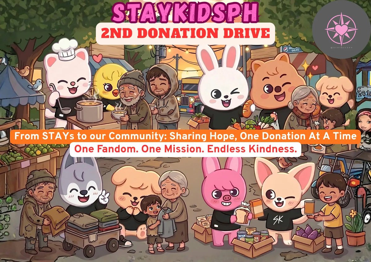 StaykidsPH_OT8's tweet photo. ✨ Inspired by Stray Kids, United by Kindness. ✨
As STAYs, we've learned that even the smallest act of kindness can make a meaningful difference. 💙
Check comment section for more details
#STAYForHope #InspiredByStrayKids #DonationDrive #STAYsGiveBack #SpreadKindness https://t.co/DkDMtWObmh